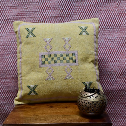 Handwoven sabra pillow - handwoven,