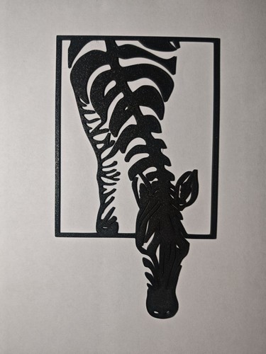 Printed zebra wall - 3d,