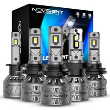 NOVSIGHT LED Headlight Bulbs H1 H3 H4 9005 9006 H7 H11 9012 H13 With Fan 13000LM