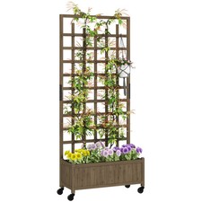Wooden Trellis Planter Raised