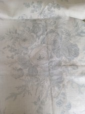 Kate Forman Blue Roses 88cm X 140cm Linen Timeless Look. Remnant New