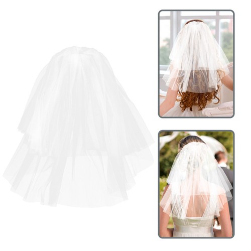 Short wedding veil - short,
