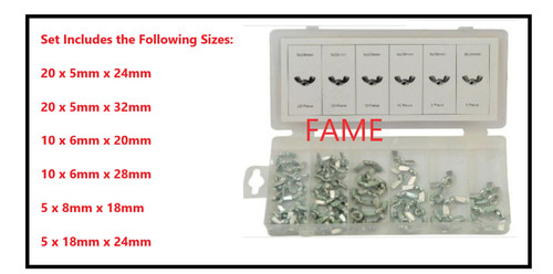 70pc wing nut assortment with - 70pc,