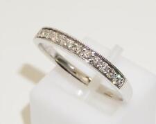 18carat 18k White Gold Half Eternity 0.33ct Diamond Ring Size UK - T US - 9 5/8