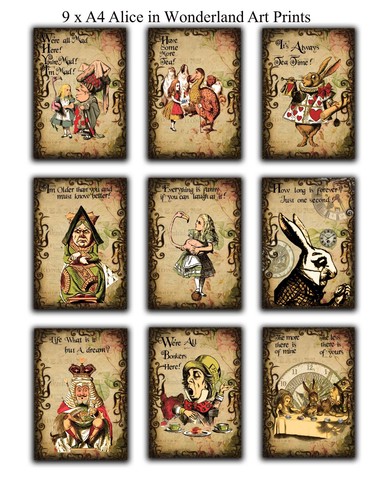 Alice wonderland art prints - wonderland,