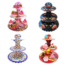 AEX 3 Tier Cake Stand Kids Party Wedding Cars Theme Cupcake Dessert Holder