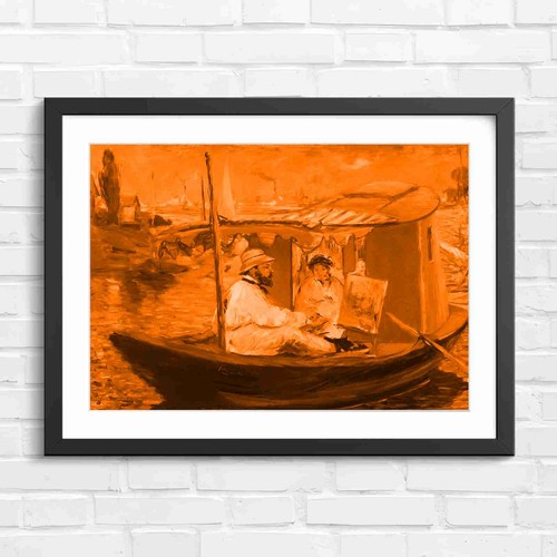 Impressionist barge art - barge,