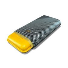 Cohiba Cigar Case In Genuine Leather Black And White Chessboard 3 Toro