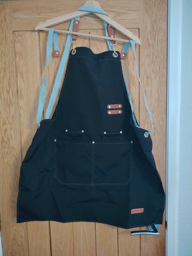 Black canvas apron - black,