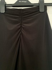 Pretty Little Thing Black Flare Ruched Bum Slinky Trousers, Size 8, New, Sf