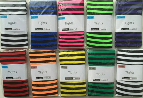 Girls striped tights - girls,