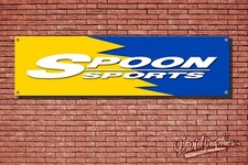 Spoon Sports Honda JDM PVC Garage / Workshop Wall Banner / Poster Civic Integra