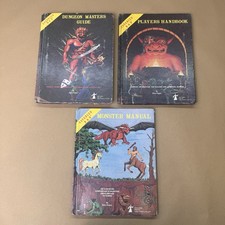 AD&D 1st Ed Rulebooks Dungeons & Dragons DMG, PHB & Monster Manual (TSR 1977-79)