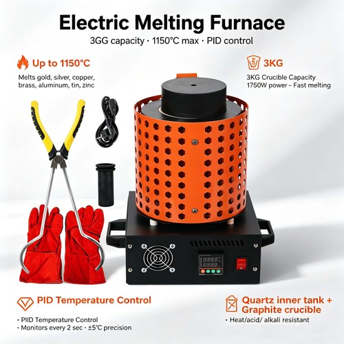 Electric melting furnace 3kg - furnace,