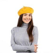 Wool Beret Hat Autumn Hats French Beret Cute Ladies Fashion Warm Hat UK Lot