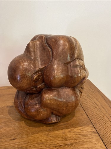 Large carved solid - carved, wood