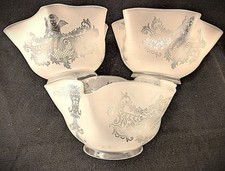 Set of 3 Etched Cherub Flower