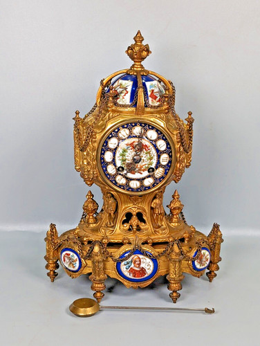 French ormolu mantel clock - french,