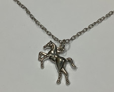 Silver Coloured Horse Pendant Necklace