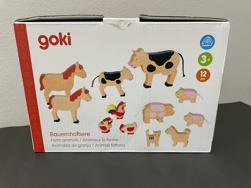 Goki wooden farm animals - goki,