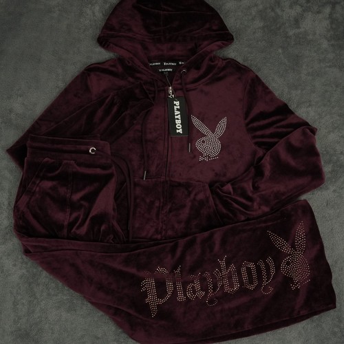 Playboy velour tracksuit - velour,