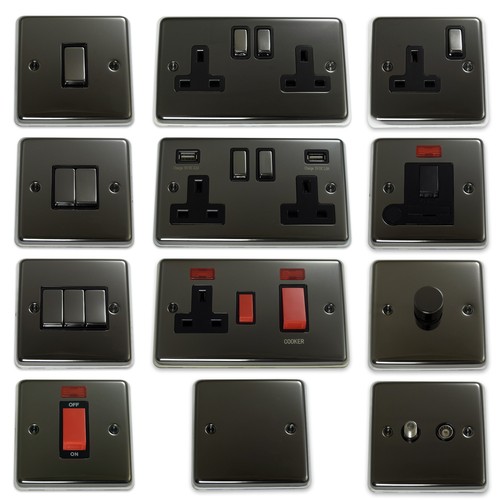 Black nickel light - black, plug