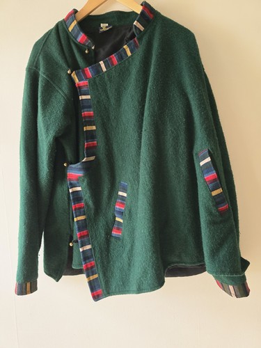 Nepalese green wool - , jacket