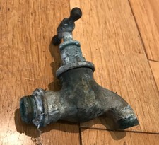 OLD BRASS GARDEN TAPS  Ref27 - (Black D 12)