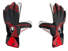 Uhlsport PowerLine SuperGrip Flex Mens Goalkeeper Gloves Size 9, Black, New