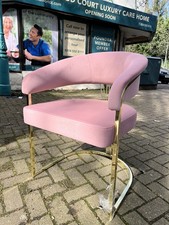 Pink gold metal chair - pink,