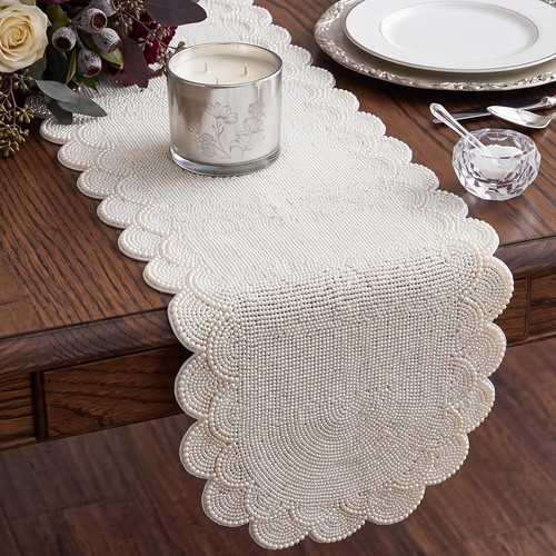 Elegant pearl beaded - pearl, table