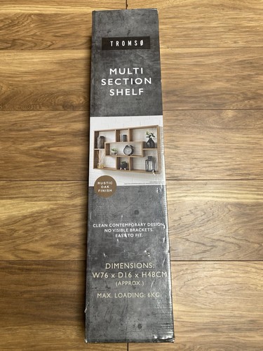Multi section wall shelf - multi-section, with