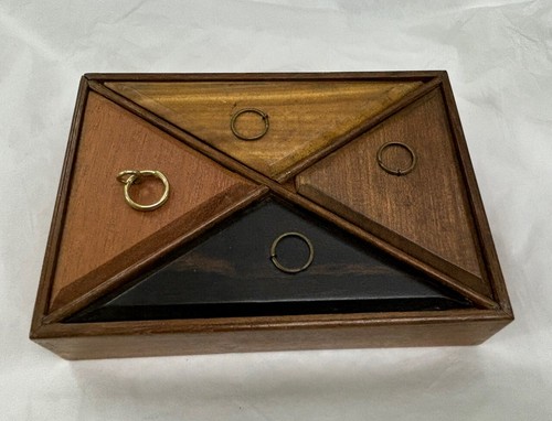 Handmade wooden trinket box - wooden,