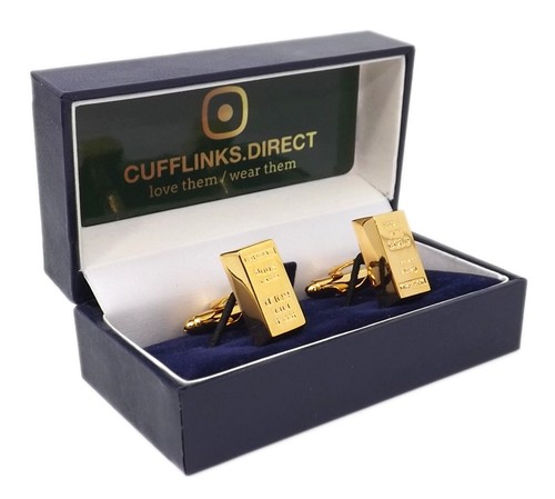 Gold bullion bar cuff links - cuff,