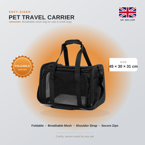 Large pet carrier bag soft - large,