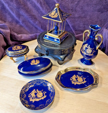 6 pieces Limoges France Cobalt