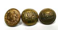 3 Railway uniform buttons NER