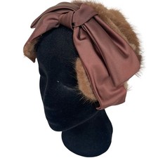 Vintage Mink Fur Satin Bow