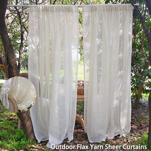 Outdoor linen sheer voile - linen,