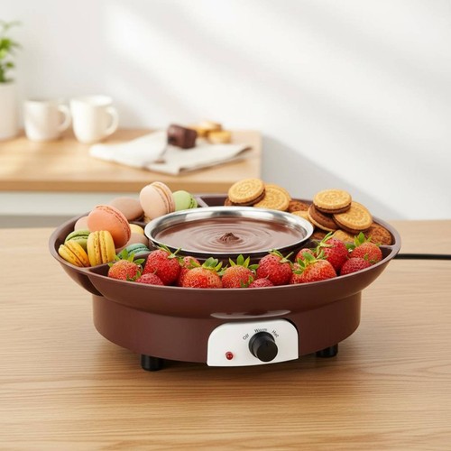 Electric chocolate fondue set - chocolate,
