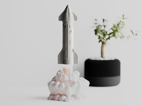 Starship rocket night light - rocket,