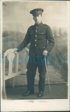 WW1 Army Pay Corps Soldier with pace stick Studio photo Williams Pioneer
