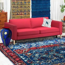 Genuine Ikea Karlstad Cover, 2-Seat Sofa (Loveseat), Sivik Red/Pink 102.031.58