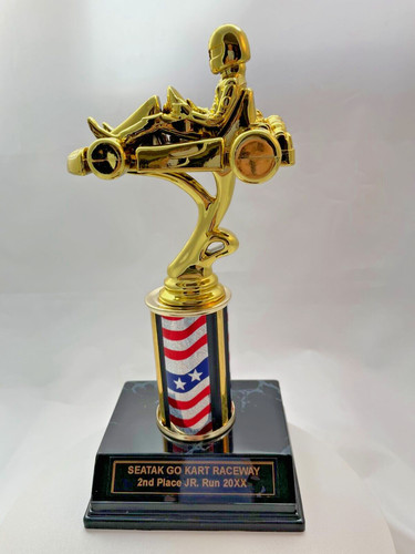 Kart racing trophy - go,