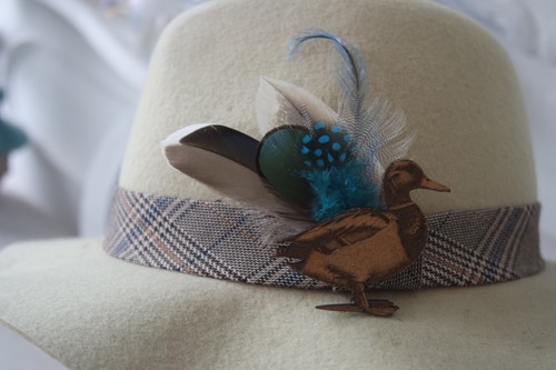Feather brooch hat pin - brooch,, pin,