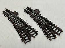 Triang Super 4 R491 Right Hand Manual Turnout Track x2 Steel Rail OO Gauge