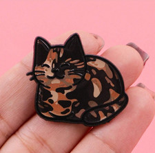 Cat Tortoise Shell Enamel Pin
