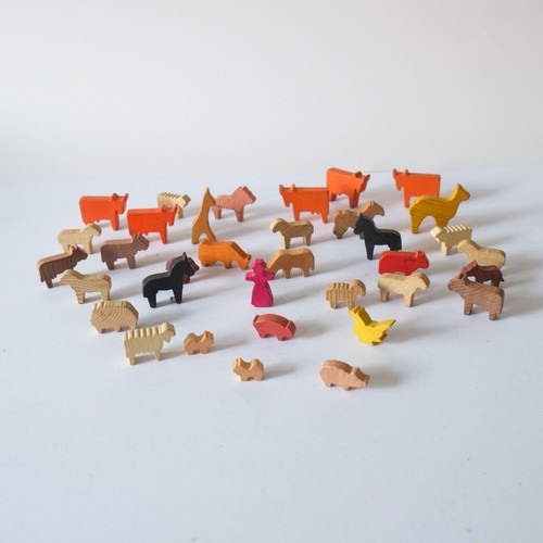 Vintage wooden farmer and - wooden,