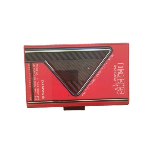 Vintage sanyo red portable - sanyo,
