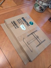 BONTEC TV Stand Black Glass